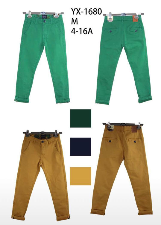 Picture of YX1680 BOYS SMART COTTON TROUSERS